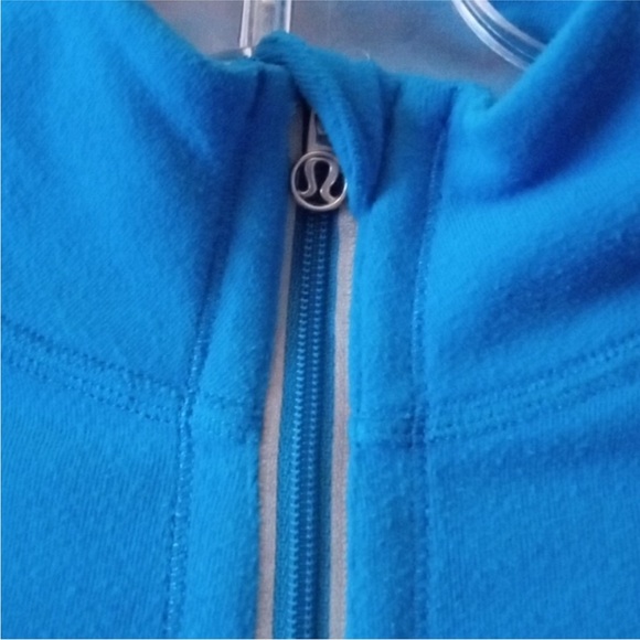 Lululemon U-Turn Half Zip Pullover Track Jacket Silver in Beaming Blue - Picture 6 of 13